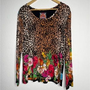 Johnny Was Sandra Scarf Favorite Tee long sleeve